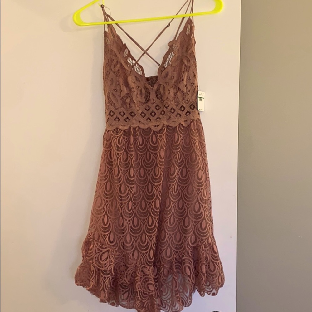 purple lacey free people dress
